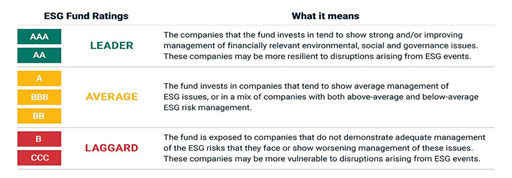 Do ESG funds have a rating?