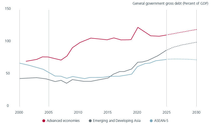 Fig. 1. Advanced economies have higher government debt levels 